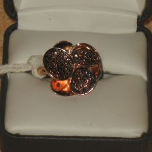 LUXURY NATURAL RED MORGANITE 925 SILVER SIZE 8